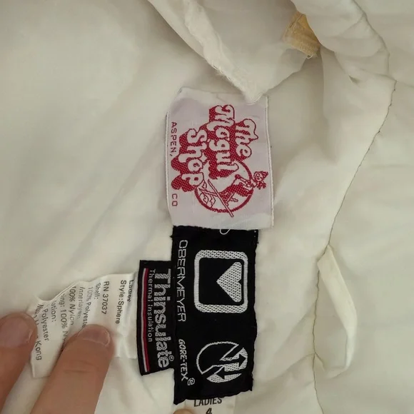 Obermeyer Gore-Tex Ski Snow Suit Size 4 White Vintage 80s great condition - Picture 6 of 6